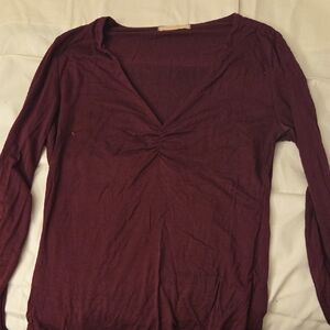 Forever 21 Deep Burgundy Long Sleeve Top